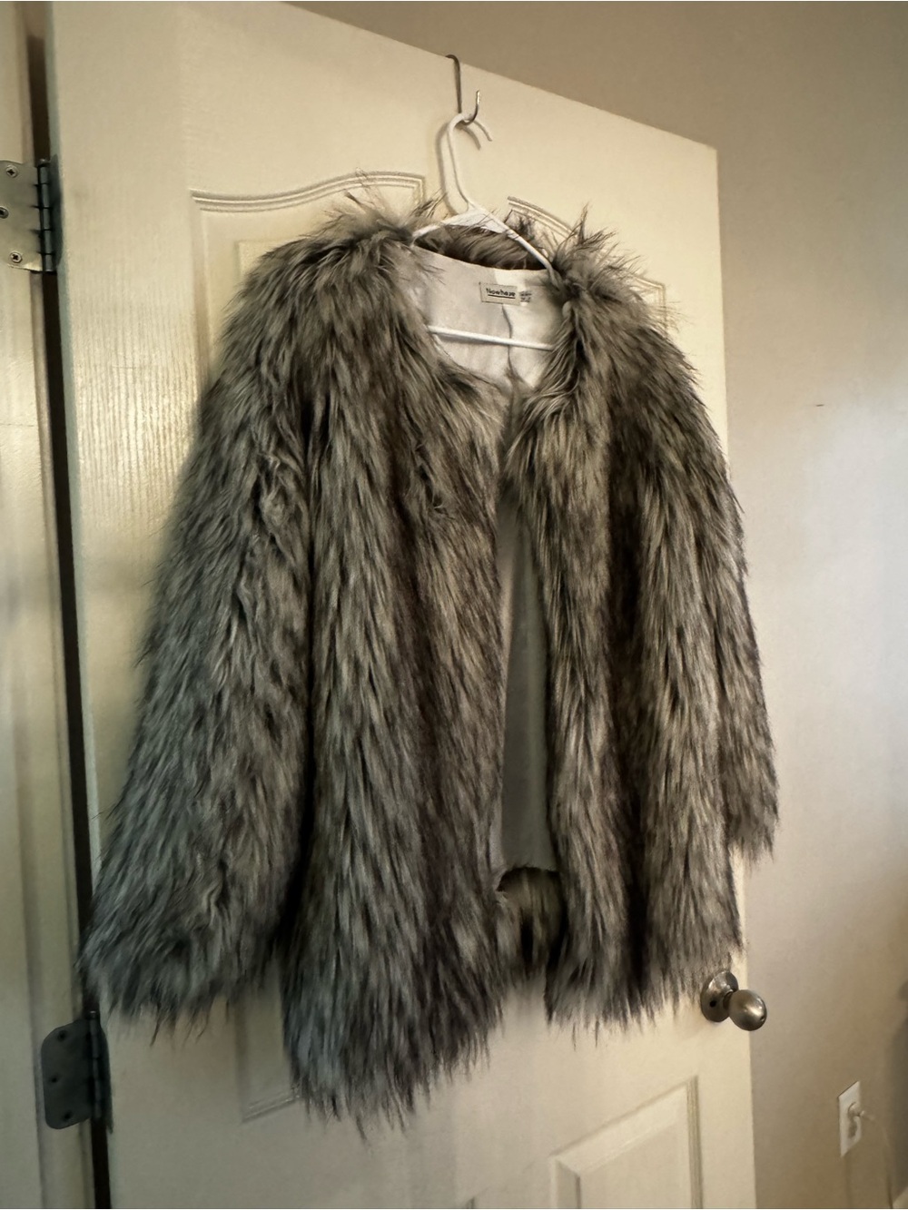 Faux Fur Jacket in Gray - Women Jackets & Coats